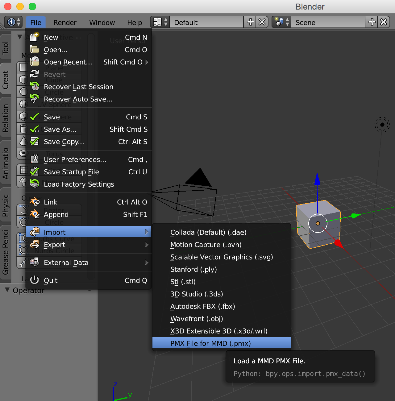 pmxしか書いてない