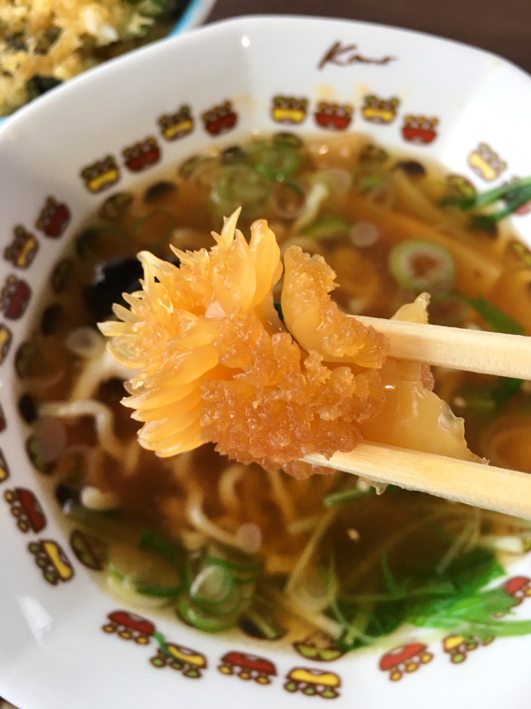ハーフクラゲラーメンのクラゲ