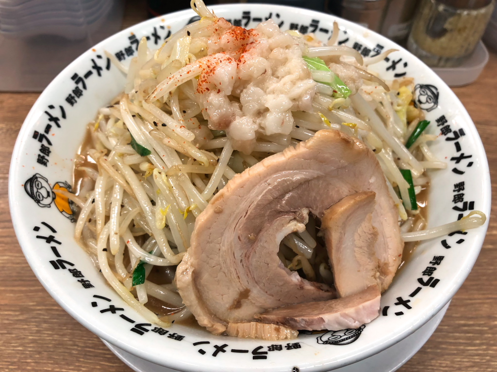 浅草橋 豚骨 大盛り 炒め野菜 脂多め