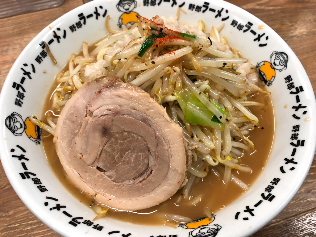 浅草橋 豚骨濃いめ多め焼野菜増し大盛