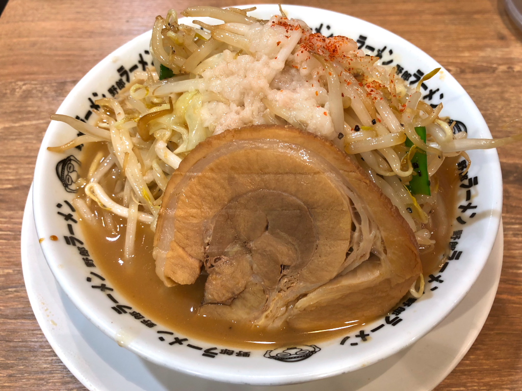 品達品川本店 豚骨 焼野菜 油増し かえし増し