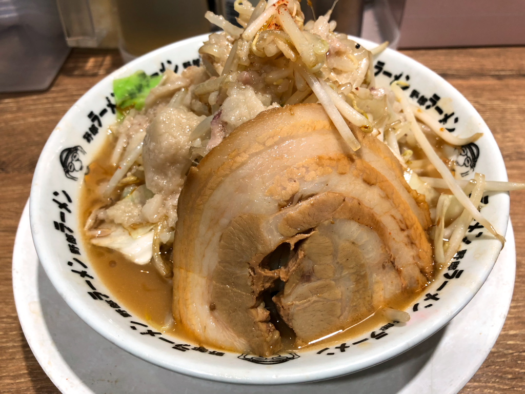 高田馬場 豚骨 焼野菜 かえし増し 脂増し